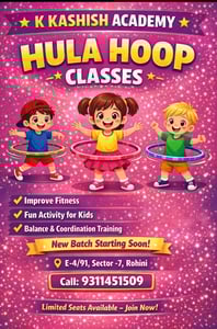 K KASHISH ACADEMY-Hula Hoop Classes for Kids
