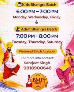 BMP Fire Bhangra Academy-Kids Bhangra Batch