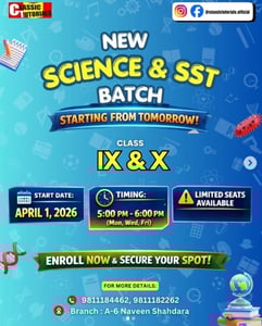 Classic Tutorials-New Science and SST Batch