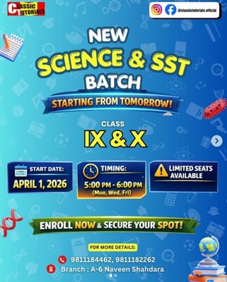 Classic Tutorials-New Science and SST Batch