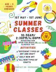 Arty hands the art classes-Summer Classes 2026