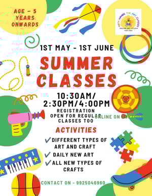 Arty hands the art classes-Summer Classes 2026