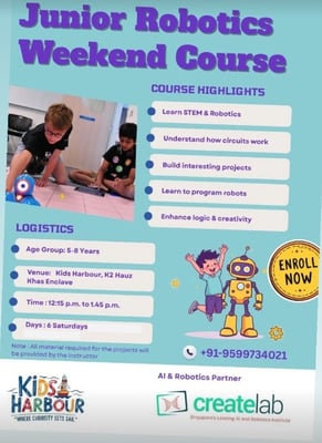 Kids Harbour-Junior Robotics Weekend Course
