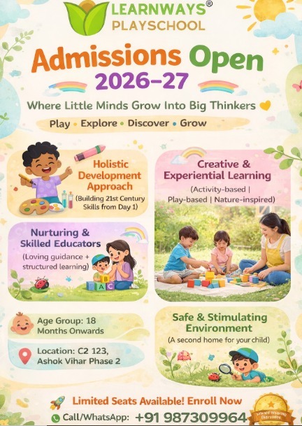 Learn Ways Play School-Play School Admission Open 2026