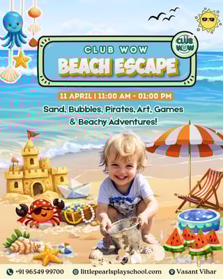 Little Pearls Play School-Beach Club Activity for Kids