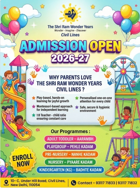 The Shri Ram Wonder Years-Admission Open 2026