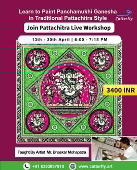 Catterfly Art and Culture-Panchamukhi Ganesha Pattachitra Workshop