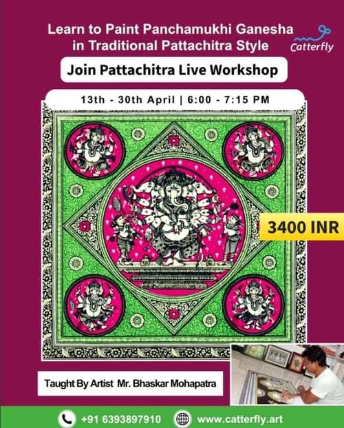 Catterfly Art and Culture-Panchamukhi Ganesha Pattachitra Workshop