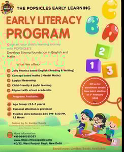 The Popsicles Early Learning Centre-Early Literacy Program