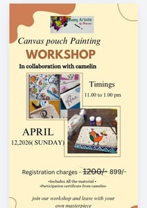 Being artistic by himani-Canvas Pouch Painting Workshop