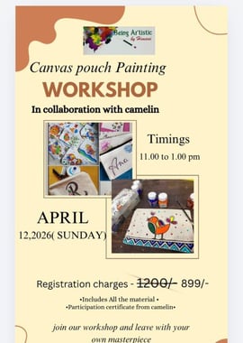 Being artistic by himani-Canvas Pouch Painting Workshop