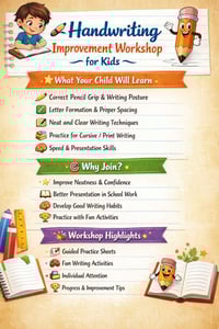 Ekaggas Learning Hub-Handwriting Improvement Workshop for Kids