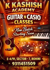K KASHISH ACADEMY-Guitar and Casio Classes for Kids