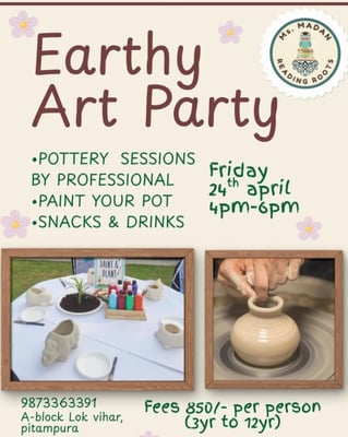 Ms Madan Reading Roots-Earthy Art Party