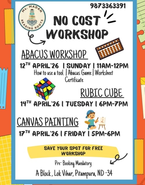 Ms Madan Reading Roots-Canvas Painting Workshop