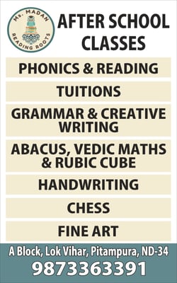 Ms Madan Reading Roots-After School Classes for Kids