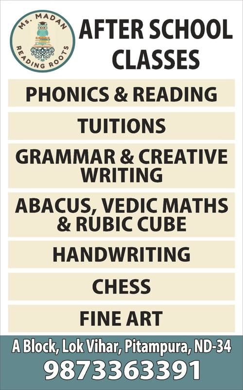 Ms Madan Reading Roots-After School Classes for Kids