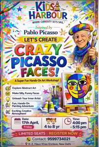 Kids Harbour-Crazy Picasso Faces Fun Abstract Art Workshop for Kids