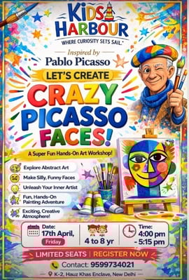 Kids Harbour-Crazy Picasso Faces Fun Abstract Art Workshop for Kids