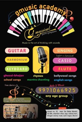 G Music classes-Musical Instrument Classes