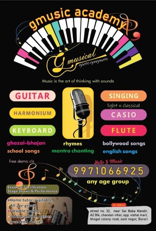 G Music classes-Musical Instrument Classes