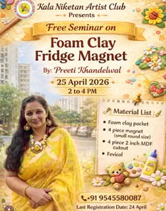 Kalaniketan Artist Club-Foam Clay Fridge Magnet Workshop