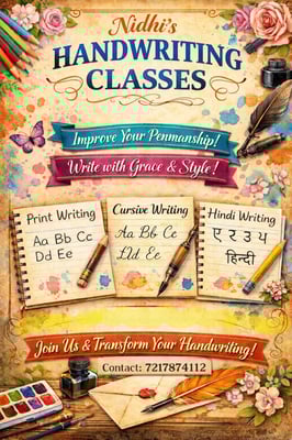 Nidhi's Handwriting classes-Handwriting Classes for Kids