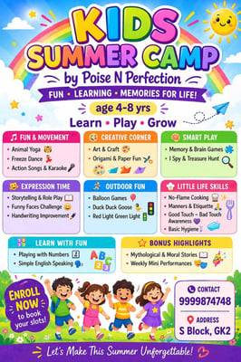 Poise N Perfection- Kids Summer Camp