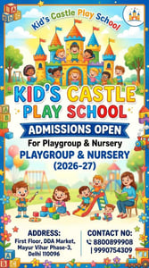 Kid’s Castle Play School- ADMISSIONS OPEN (2026–27)