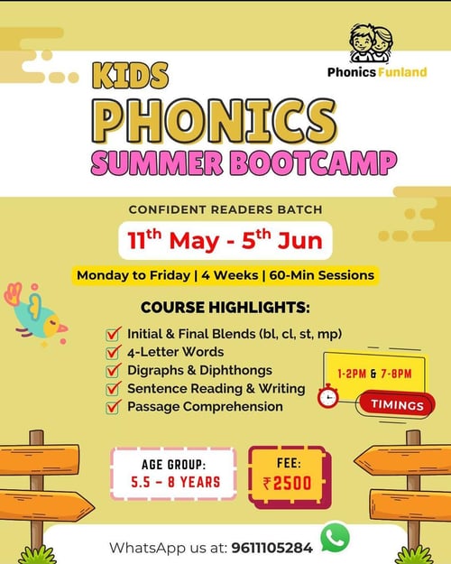 KIDS PHONICS SUMMER BOOTCAMP
