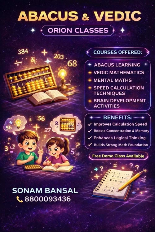 Orion Classes- Abacus and Vedic Mathematics Classes