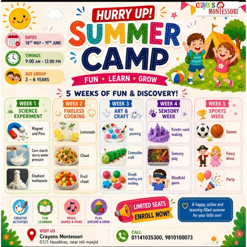 Crayons Montessori-Kids Summer Camp