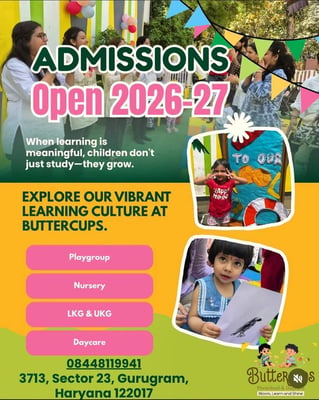 Buttercups Preschool and Daycare-Admissions Open 2026-27