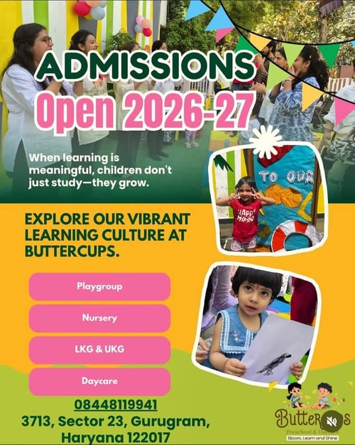 Buttercups Preschool and Daycare-Admissions Open 2026-27