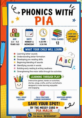 The Messy Cubs-Phonics with Pia