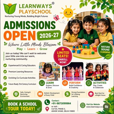 Learn Ways Play School-Admissions Open 2026-27
