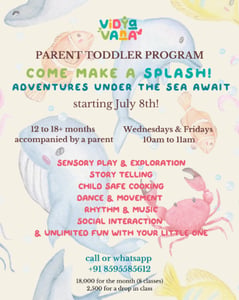 Vidya Vana Preschool-Parent Toddler Program Admissions Open