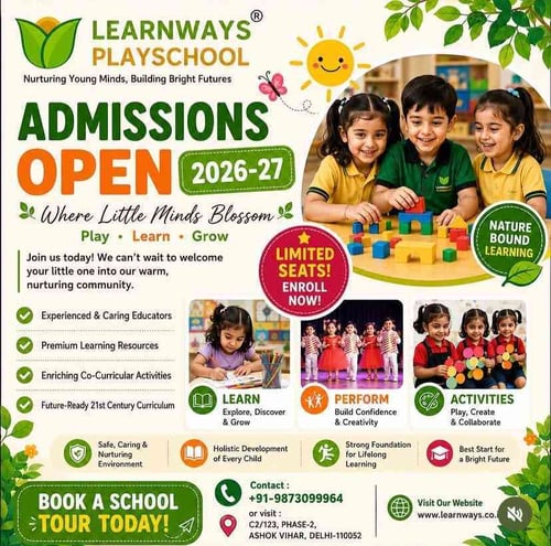 Learn Ways Play School-Admissions Open 2026-27
