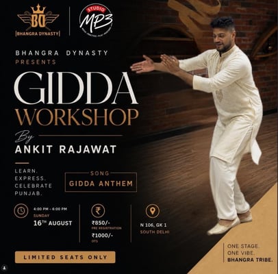 Bhangra Dynasty Classes-Giddha Workshop