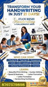Flourish handwriting & calligraphy arts-Handwriting and Calligraphy Classes for Kids