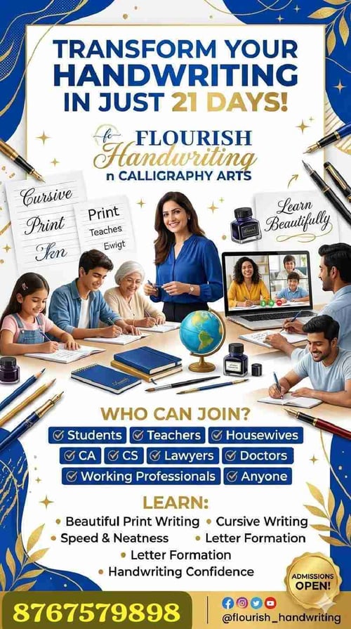 Flourish handwriting & calligraphy arts-Handwriting and Calligraphy Classes for Kids