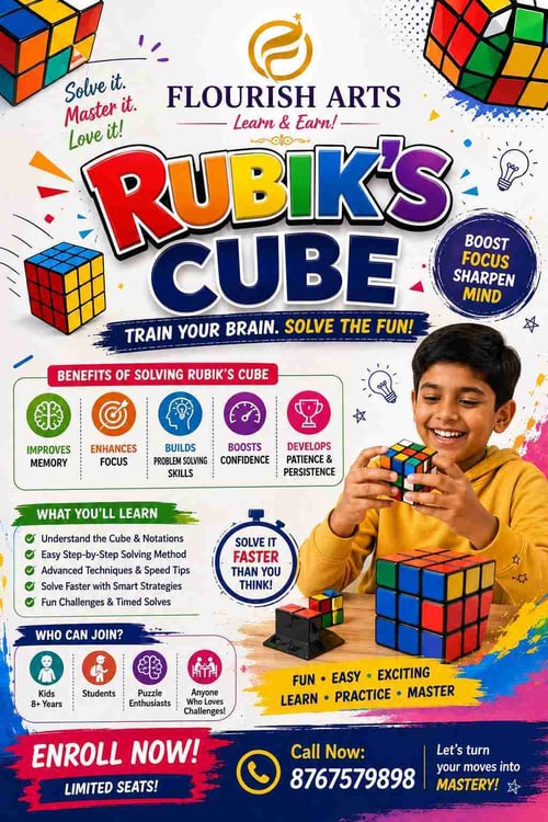 Flourish Handwriting & Calligraphy Arts-Rubik Cube Classes