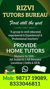 RIZVI Tutors Bureau-Home Tuitions