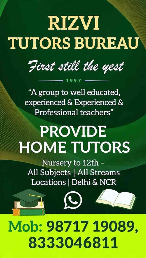 RIZVI Tutors Bureau-Home Tuitions