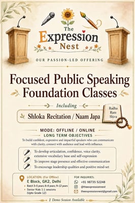 The Expression Nest-Public Speaking Foundation Classes