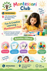 Montessori Club-Activities for Kids