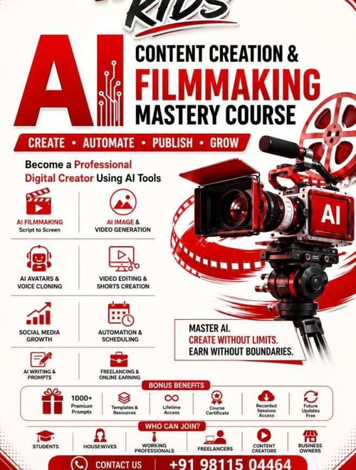 Winning Kids-AI Content Creation and Filmmaking Mastery Course