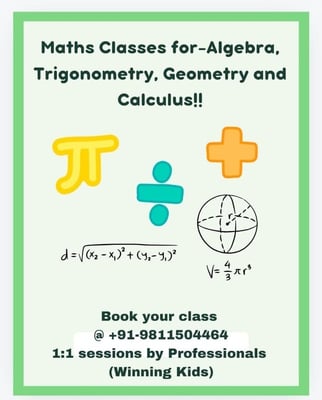 Winning Kids-Maths Classes for-Algebra, Trigonometry, Geometry and Calculus!!