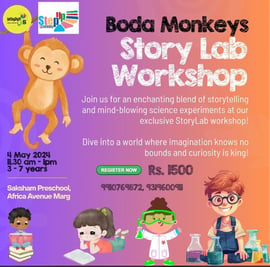 Wonder Lab & Stepup Learning Priyaa-Boda Monkeys Story Lab Workshop