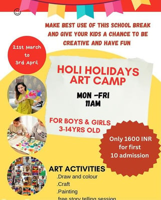  Young Minds By Simridhi-Holi Holidays Art Camp